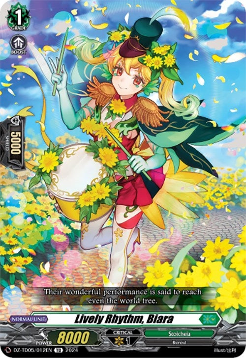 Image for Lively Rhythm, Biara (DZ-TD05: Start Up Trial Deck "Stoicheia") (DZ-TD05/012EN) - Cardfight Vanguard