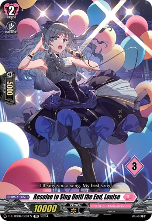 Image for Resolve to Sing Until the End, Louise (3) (DZ-TD06: Start Up Trial Deck "Lyrical Monasterio") (DZ-TD06/002EN) - Cardfight Vanguard