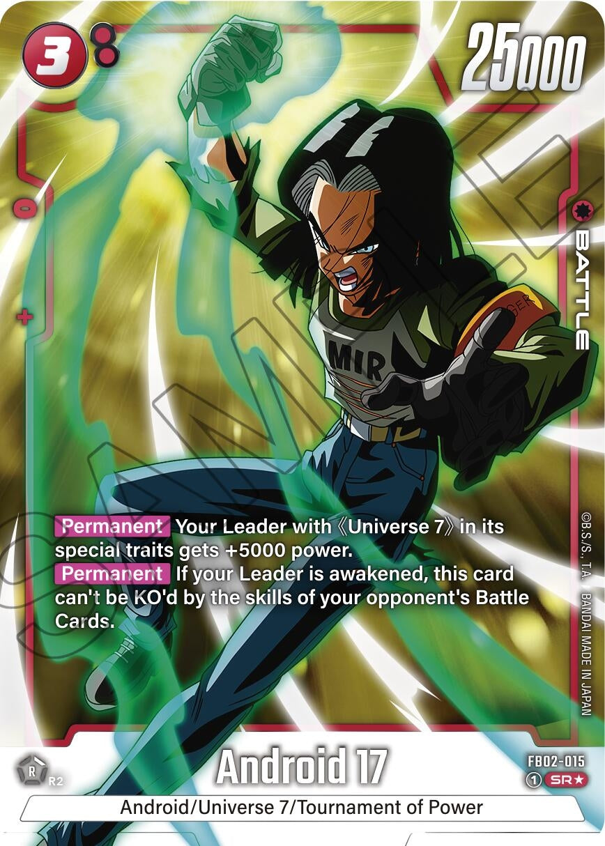 Image for Android 17 - FB02-015 (Alternate Art) (Blazing Aura) (FB02-015) - Dragon Ball Super: Fusion World