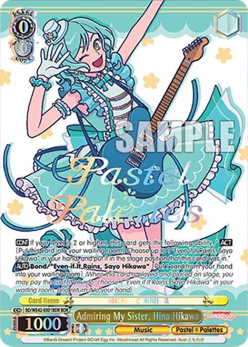 Image for Admiring My Sister, Hina Hikawa (BDR) (BanG Dream! Girls Band Party! Countdown Collection Premium Booster) (BD/WE42-E001BDR BDR) - Weiss Schwarz