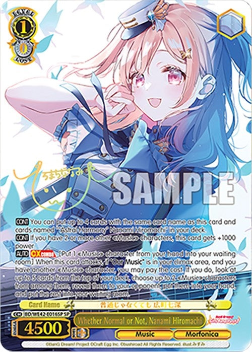 Image for Whether Normal or Not, Nanami Hiromachi (SP) (BanG Dream! Girls Band Party! Countdown Collection Premium Booster) (BD/WE42-E016SP SP) - Weiss Schwarz