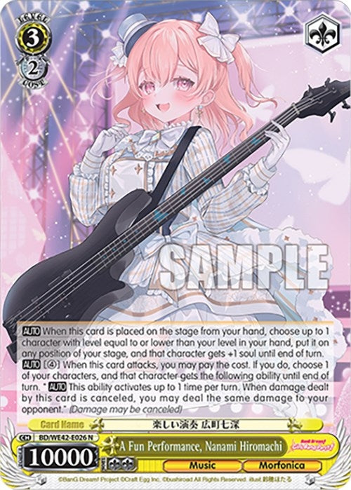 Image for A Fun Performance, Nanami Hiromachi (BanG Dream! Girls Band Party! Countdown Collection Premium Booster) (BD/WE42-E026 N) - Weiss Schwarz