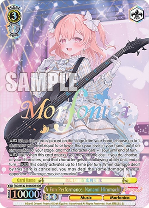 Image for A Fun Performance, Nanami Hiromachi (BDR) (BanG Dream! Girls Band Party! Countdown Collection Premium Booster) (BD/WE42-E026BDR BDR) - Weiss Schwarz