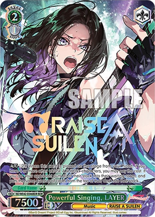 Image for Powerful Singing, LAYER (BDR) (BanG Dream! Girls Band Party! Countdown Collection Premium Booster) (BD/WE42-E046BDR BDR) - Weiss Schwarz