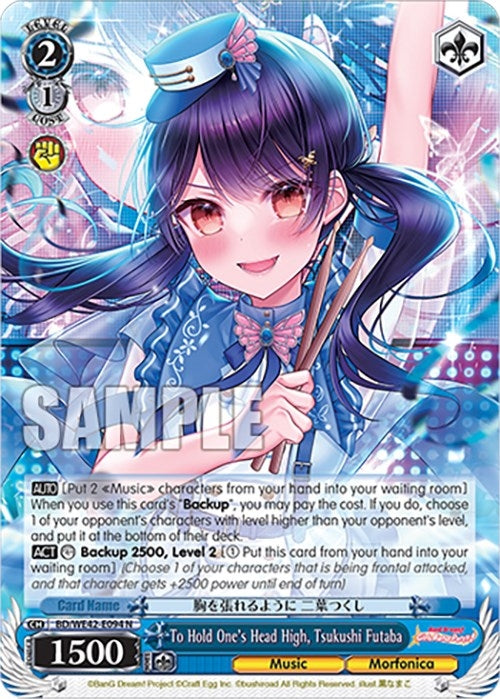 Image for To Hold One's Head High, Tsukushi Futaba (BanG Dream! Girls Band Party! Countdown Collection Premium Booster) (BD/WE42-E094 N) - Weiss Schwarz