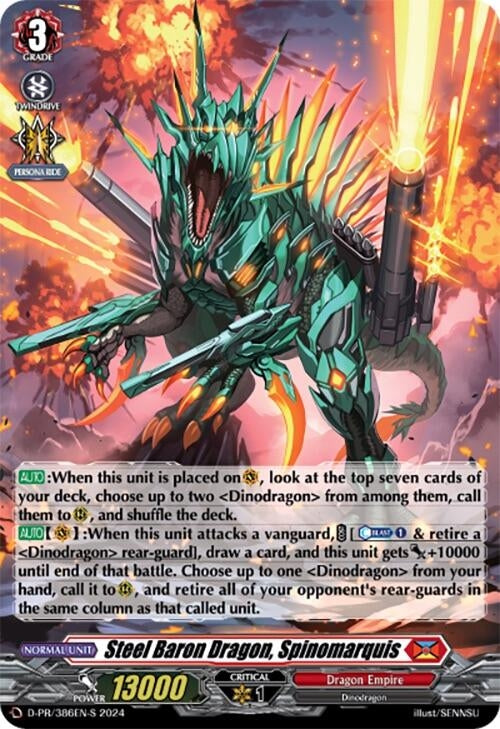 Image for Steel Baron Dragon, Spinomarquis (Foil) (D Promo Cards) (D-PR/386EN-S) - Cardfight Vanguard