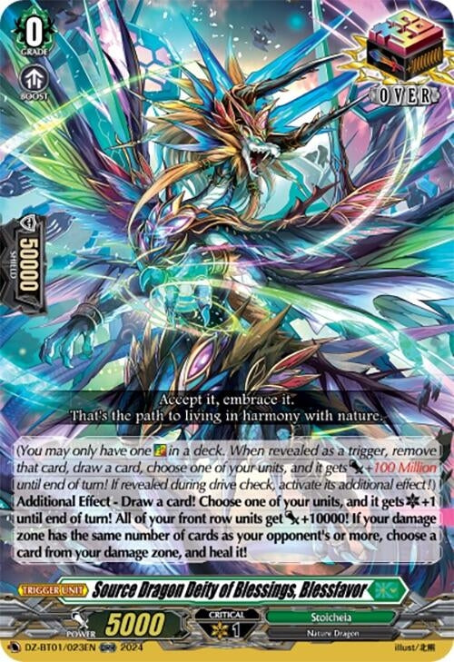 Image for Source Dragon Deity of Blessings, Blessfavor (ORR) (DZ-BT01: Fated Clash) (DZ-BT01/023EN) - Cardfight Vanguard
