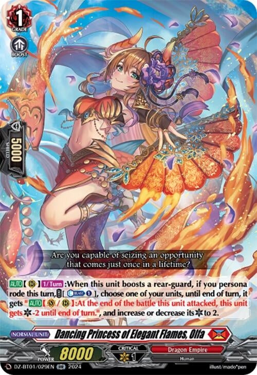 Image for Dancing Princess of Elegant Flames, Olfa (DZ-BT01: Fated Clash) (DZ-BT01/029EN) - Cardfight Vanguard