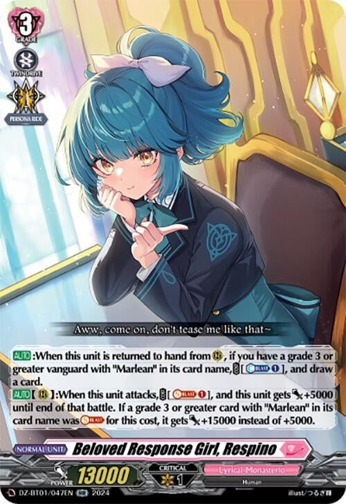 Image for Beloved Response Girl, Respino (DZ-BT01: Fated Clash) (DZ-BT01/047EN) - Cardfight Vanguard
