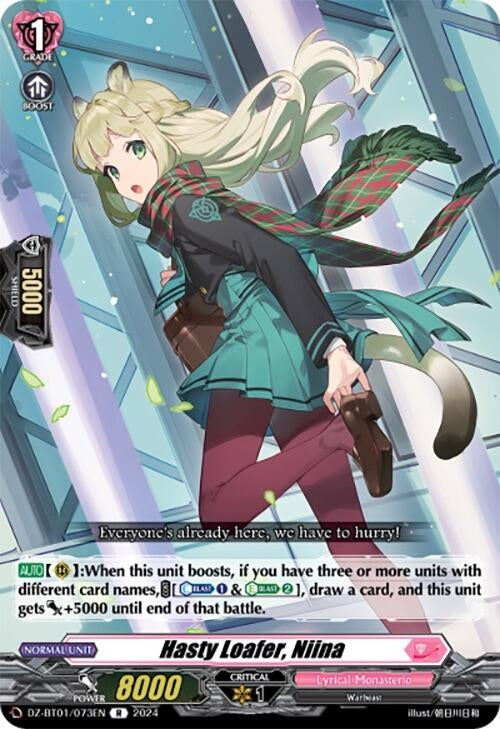 Image for Hasty Loafer, Niina (DZ-BT01: Fated Clash) (DZ-BT01/073EN) - Cardfight Vanguard