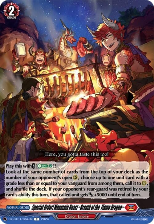 Image for Special Order! Mountain Roast ~Breath of the Flame Dragon~ (DZ-BT01: Fated Clash) (DZ-BT01/084EN) - Cardfight Vanguard