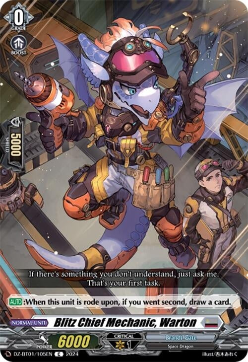 Image for Blitz Chief Mechanic, Warton (DZ-BT01: Fated Clash) (DZ-BT01/105EN) - Cardfight Vanguard