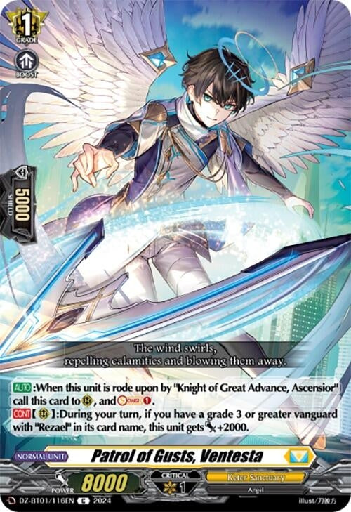 Image for Patrol of Gusts, Ventesta (DZ-BT01: Fated Clash) (DZ-BT01/116EN) - Cardfight Vanguard