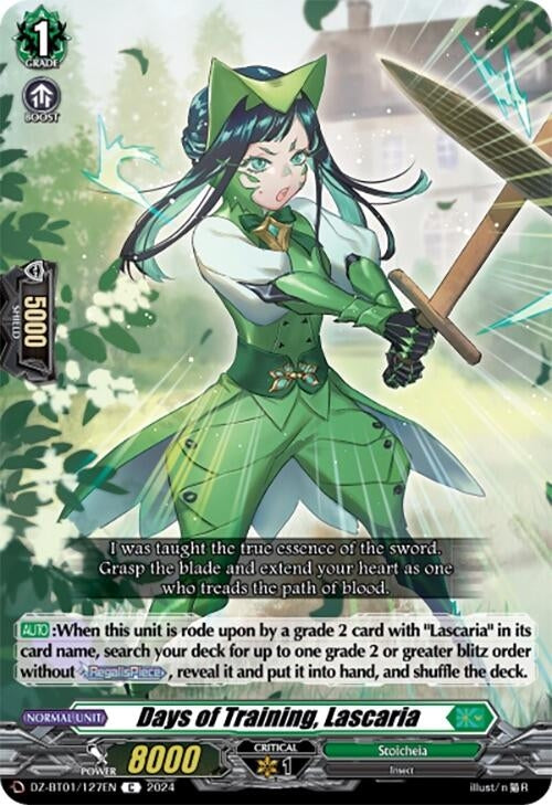 Image for Days of Training, Lascaria (DZ-BT01: Fated Clash) (DZ-BT01/127EN) - Cardfight Vanguard