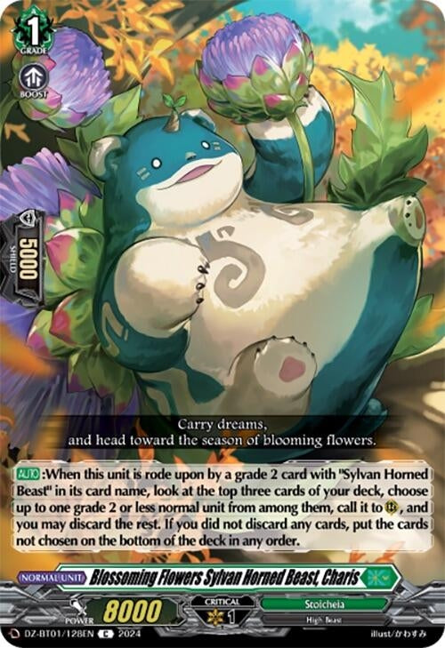 Image for Blossoming Flowers Sylvan Horned Beast, Charis (DZ-BT01: Fated Clash) (DZ-BT01/128EN) - Cardfight Vanguard