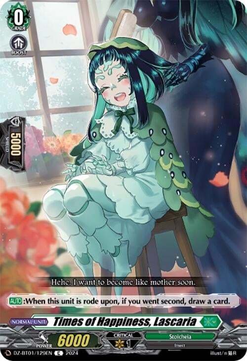 Image for Times of Happiness, Lascaria (DZ-BT01: Fated Clash) (DZ-BT01/129EN) - Cardfight Vanguard