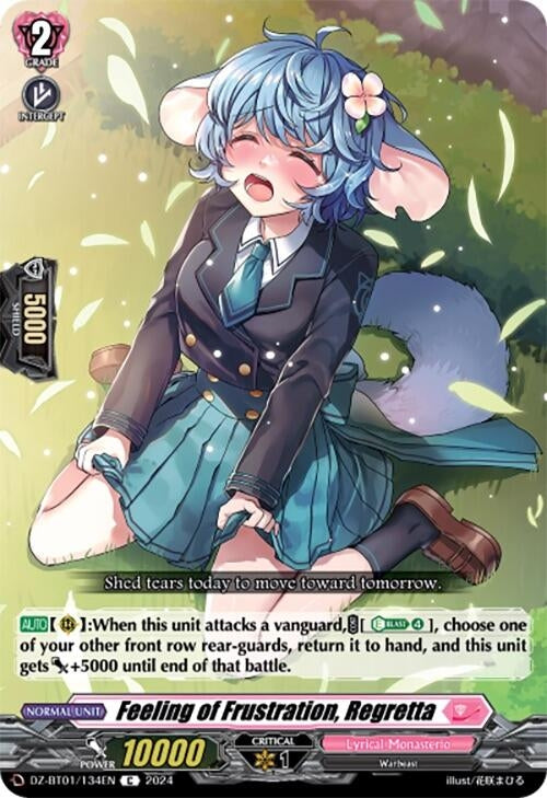 Image for Feeling of Frustration, Regretta (DZ-BT01: Fated Clash) (DZ-BT01/134EN) - Cardfight Vanguard