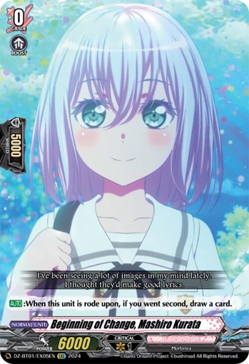 Image for Beginning of Change, Mashiro Kurata (EXC) (DZ-BT01: Fated Clash) (DZ-BT01/EX05EN) - Cardfight Vanguard