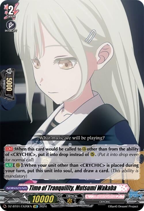 Image for Time of Tranquility, Mutsumi Wakaba (EXC) (DZ-BT01: Fated Clash) (DZ-BT01/EX20EN) - Cardfight Vanguard