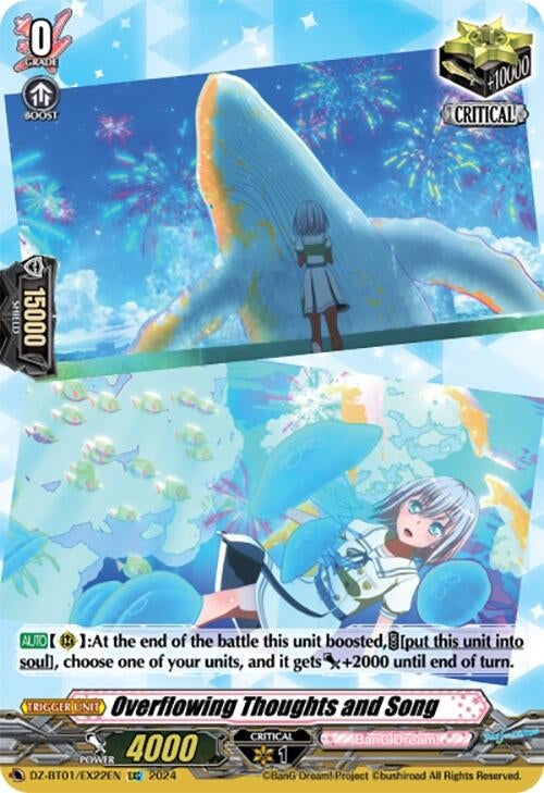Image for Overflowing Thoughts and Song (EX22) (EXC) (DZ-BT01: Fated Clash) (DZ-BT01/EX22EN) - Cardfight Vanguard