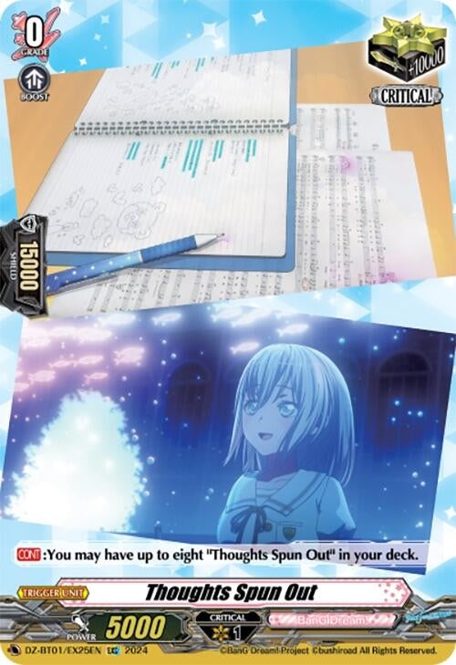 Image for Thoughts Spun Out (EX25) (EXC) (DZ-BT01: Fated Clash) (DZ-BT01/EX25EN) - Cardfight Vanguard