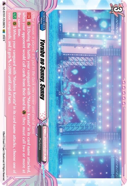 Image for Yorube no Sunny, Sunny (EXC) (DZ-BT01: Fated Clash) (DZ-BT01/EX38EN) - Cardfight Vanguard