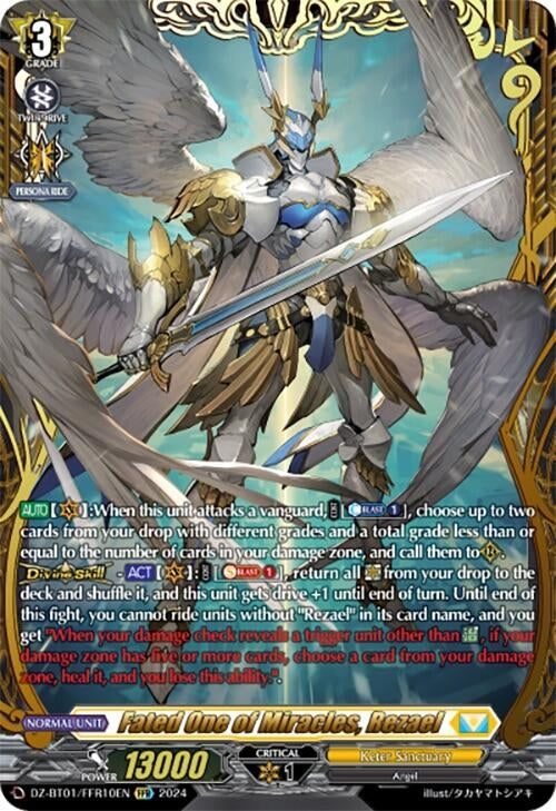 Image for Fated One of Miracles, Rezael (FFR) (DZ-BT01: Fated Clash) (DZ-BT01/FFR10EN) - Cardfight Vanguard
