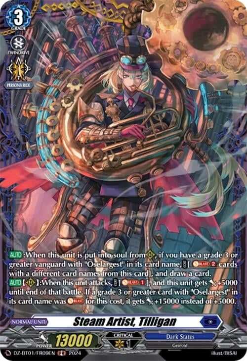 Image for Steam Artist, Tilligan (FR) (DZ-BT01: Fated Clash) (DZ-BT01/FR09EN) - Cardfight Vanguard
