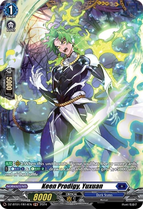 Image for Keen Prodigy, Yuxuan (FR) (DZ-BT01: Fated Clash) (DZ-BT01/FR14EN) - Cardfight Vanguard