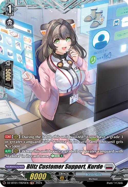 Image for Blitz Customer Support, Kurde (FR) (DZ-BT01: Fated Clash) (DZ-BT01/FR20EN) - Cardfight Vanguard