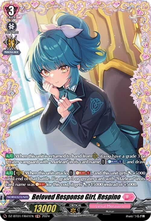 Image for Beloved Response Girl, Respino (FR) (DZ-BT01: Fated Clash) (DZ-BT01/FR41EN) - Cardfight Vanguard