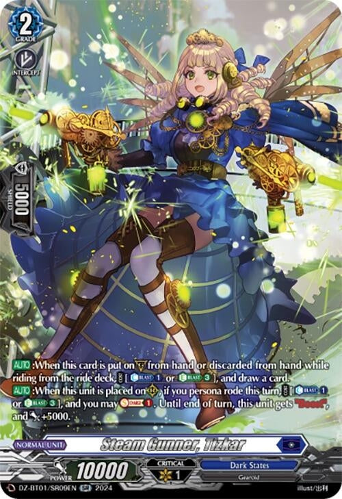 Image for Steam Gunner, Tizkar (SR) (DZ-BT01: Fated Clash) (DZ-BT01/SR09EN) - Cardfight Vanguard