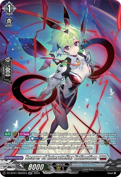 Image for Bearer of Interstellar Extinction (SR) (DZ-BT01: Fated Clash) (DZ-BT01/SR20EN) - Cardfight Vanguard
