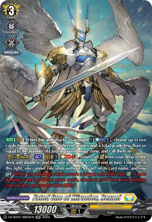 Image for Fated One of Miracles, Rezael (SR) (DZ-BT01: Fated Clash) (DZ-BT01/SR22EN) - Cardfight Vanguard