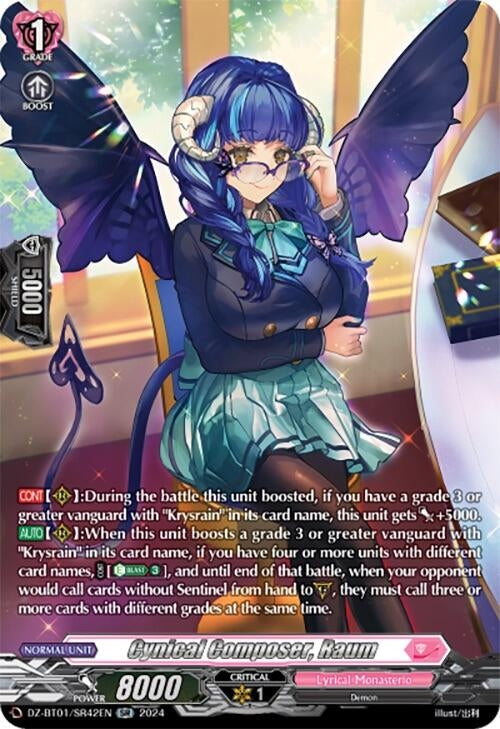 Image for Cynical Composer, Raum (SR) (DZ-BT01: Fated Clash) (DZ-BT01/SR42EN) - Cardfight Vanguard