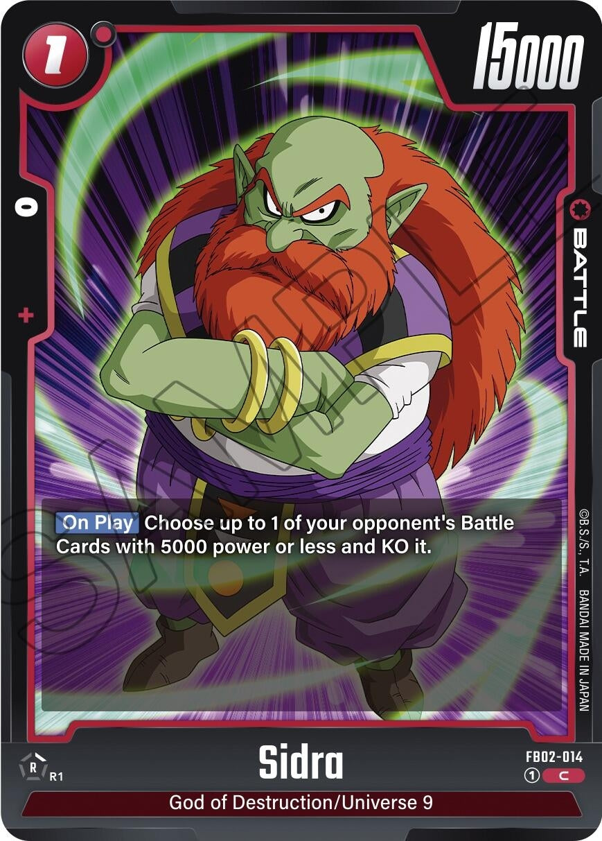 Image for Sidra (Blazing Aura) (FB02-014) - Dragon Ball Super: Fusion World