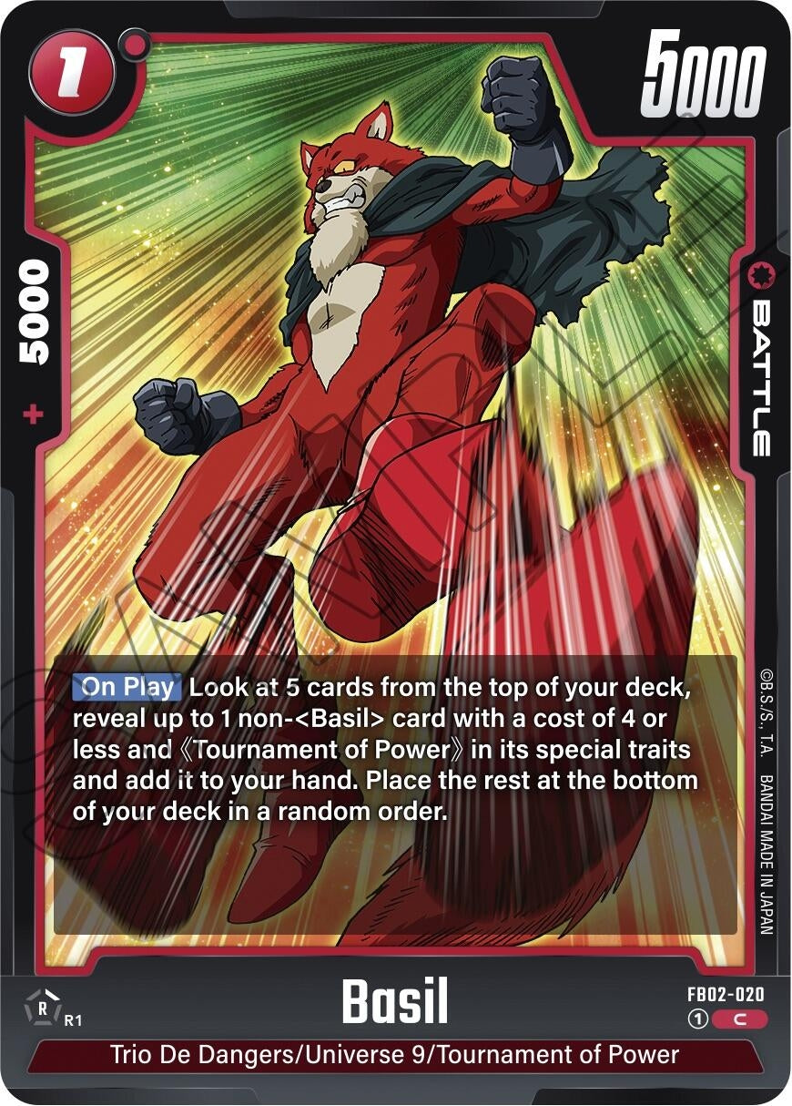 Image for Basil (Blazing Aura) (FB02-020) - Dragon Ball Super: Fusion World