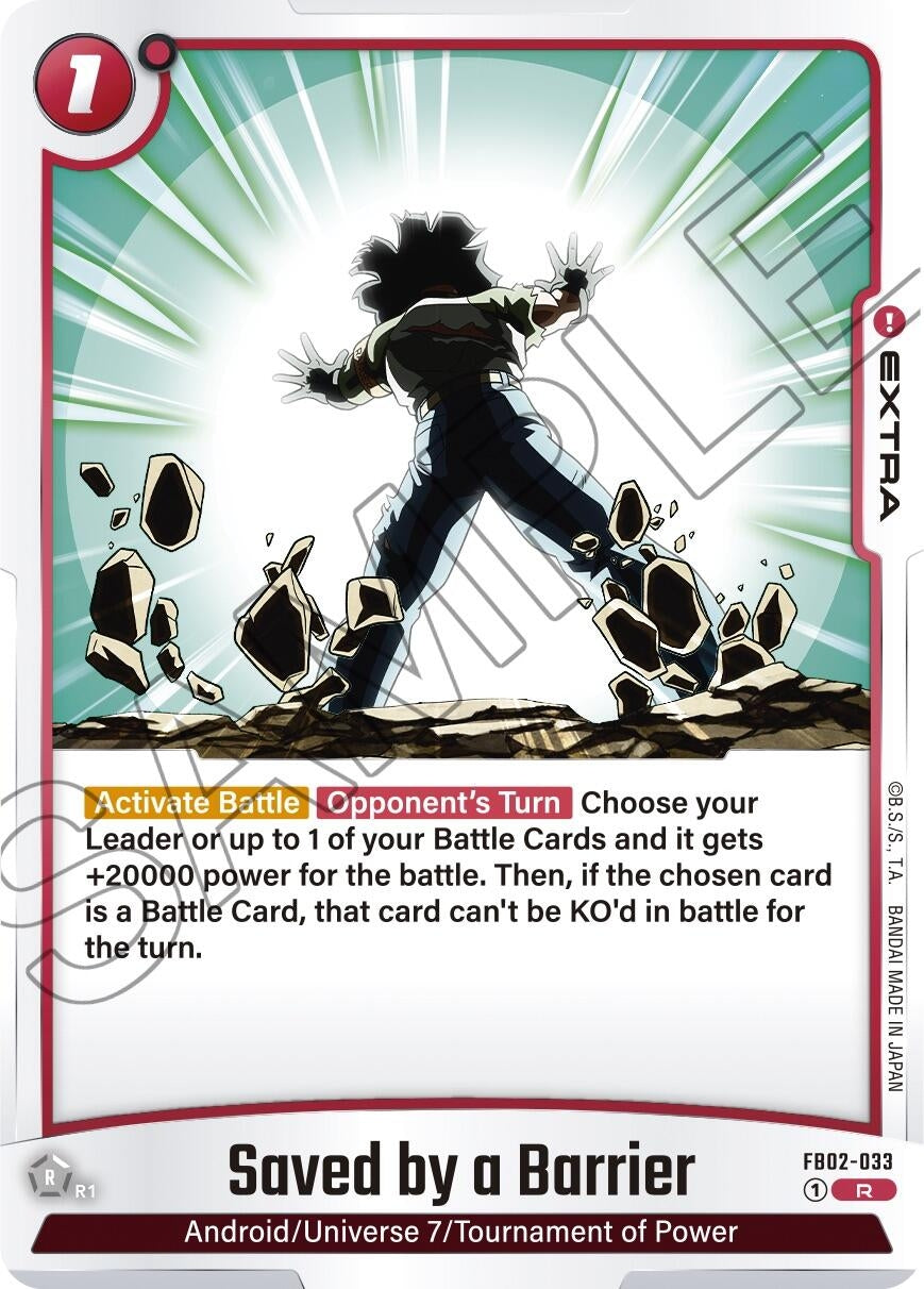 Image for Saved by a Barrier (Blazing Aura) (FB02-033) - Dragon Ball Super: Fusion World