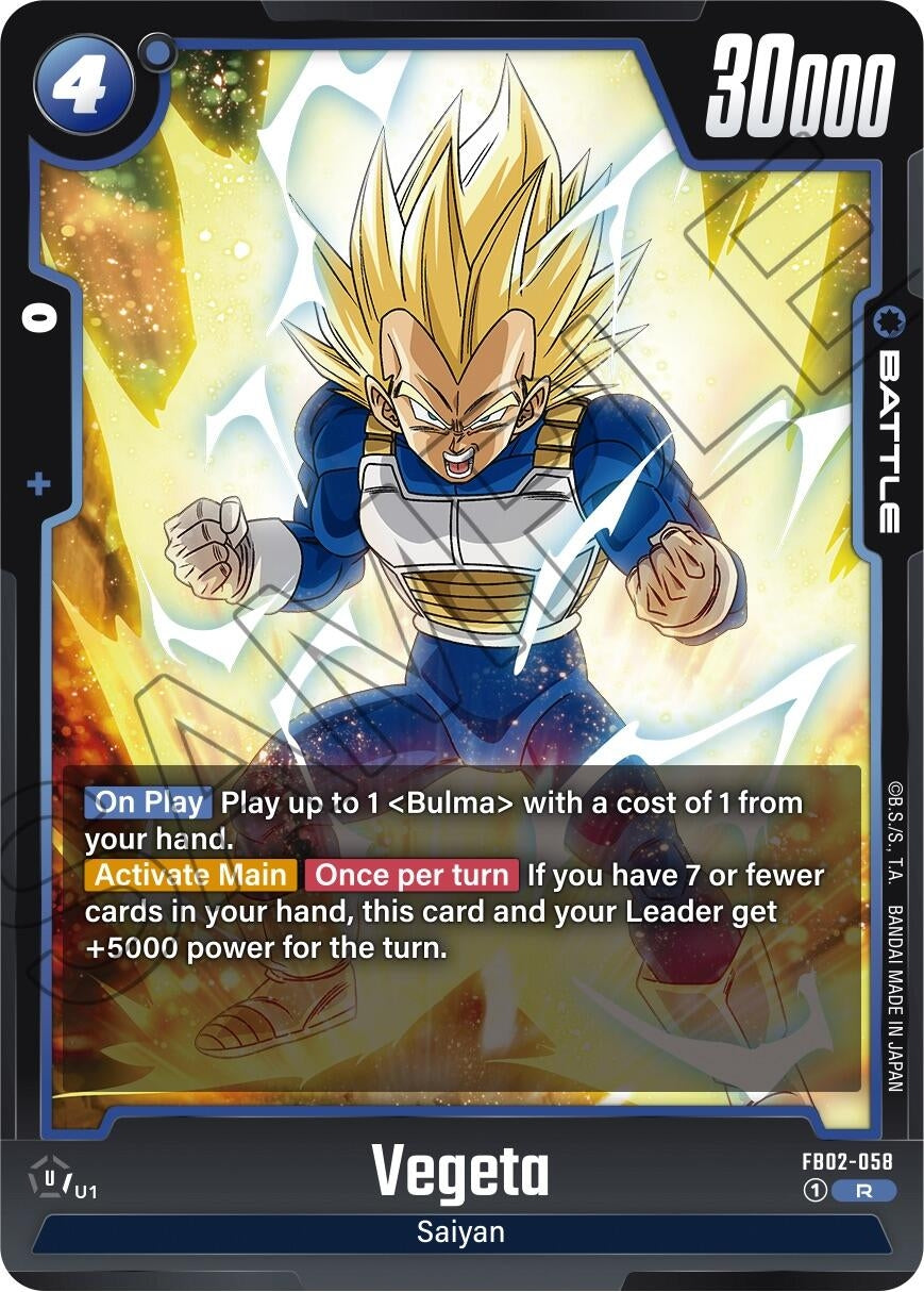 Image for Vegeta - FB02-058 (Blazing Aura) (FB02-058) - Dragon Ball Super: Fusion World