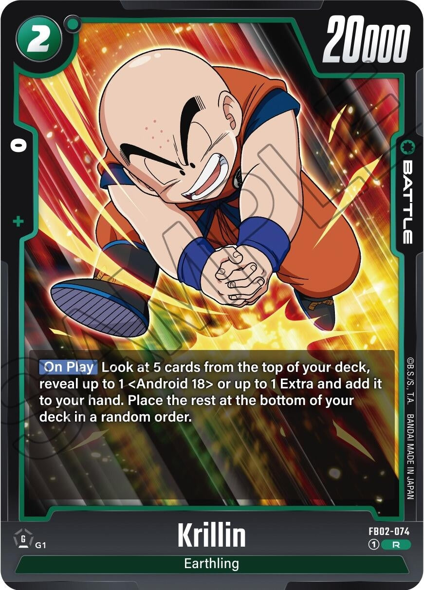 Image for Krillin - FB02-074 (Blazing Aura) (FB02-074) - Dragon Ball Super: Fusion World