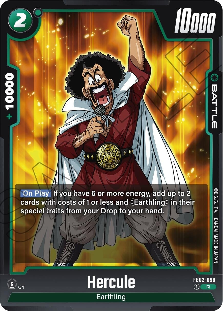Image for Hercule (Blazing Aura) (FB02-098) - Dragon Ball Super: Fusion World
