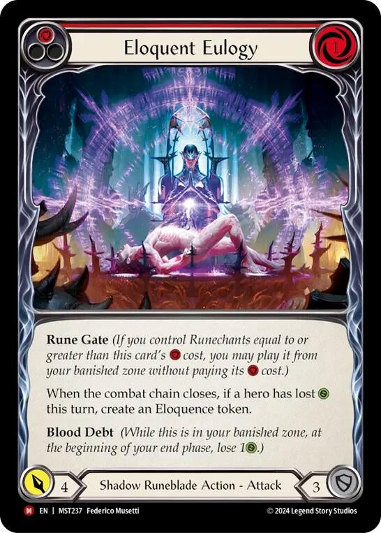 Image for Eloquent Eulogy (Part the Mistveil) (MST237) - Flesh and Blood TCG