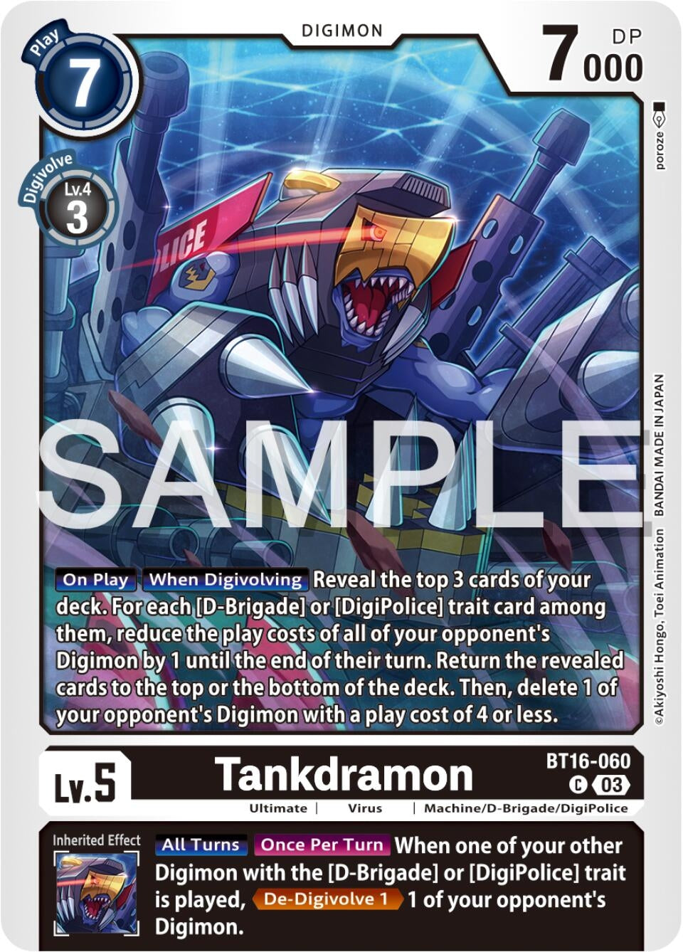 Image for Tankdramon (BT16) (16060)