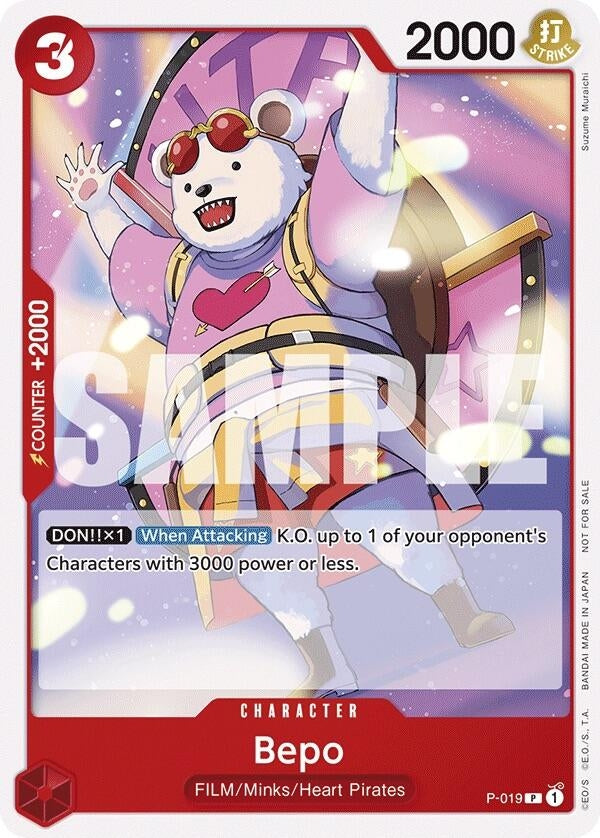 Image for Bepo (Tournament Pack Vol. 7) (One Piece Promotion Cards) (P-019) - One Piece Card Game