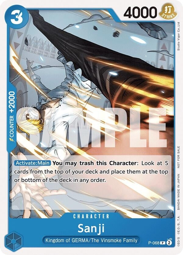 Image for Sanji (Pirates Party Vol. 7) (One Piece Promotion Cards) (P-068) - One Piece Card Game