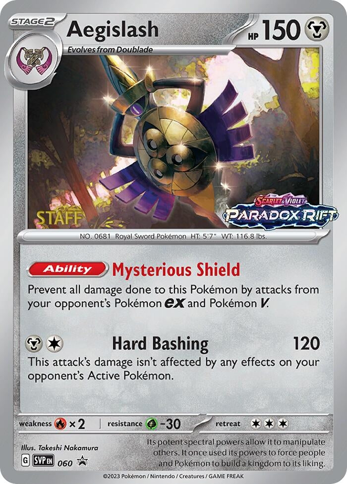 Image for Aegislash - 060 (Prerelease) [Staff] (SV: Scarlet & Violet Promo Cards) (060) - Pokemon