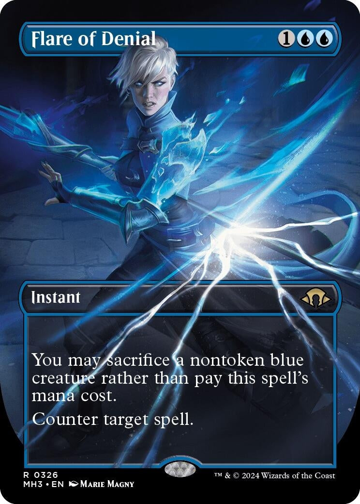 Image for Flare of Denial (Borderless) (Modern Horizons 3) (326) - Magic: The Gathering