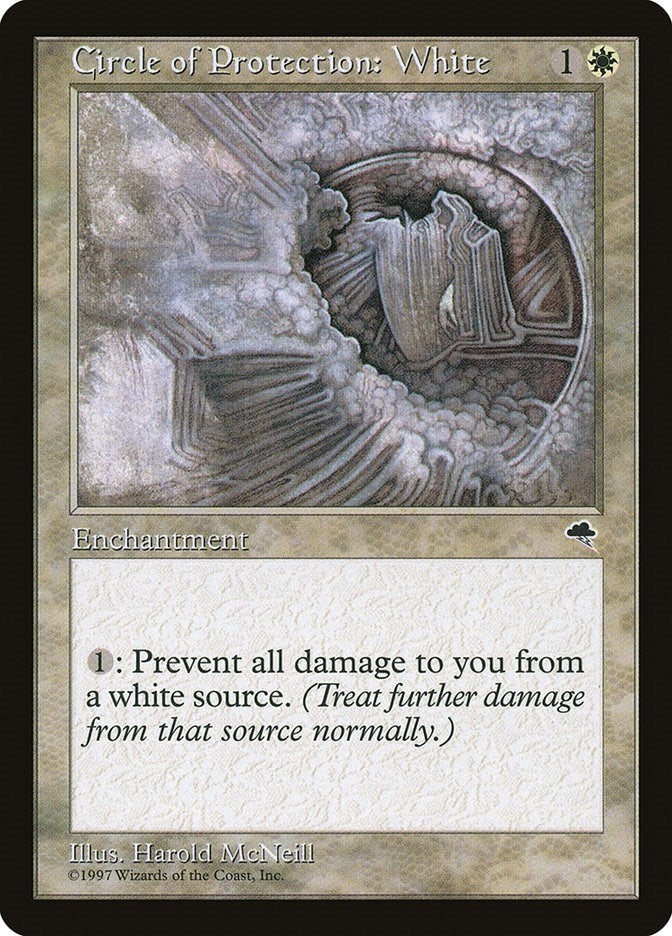 Image for Circle of Protection: White (Tempest) (13) - Magic: The Gathering