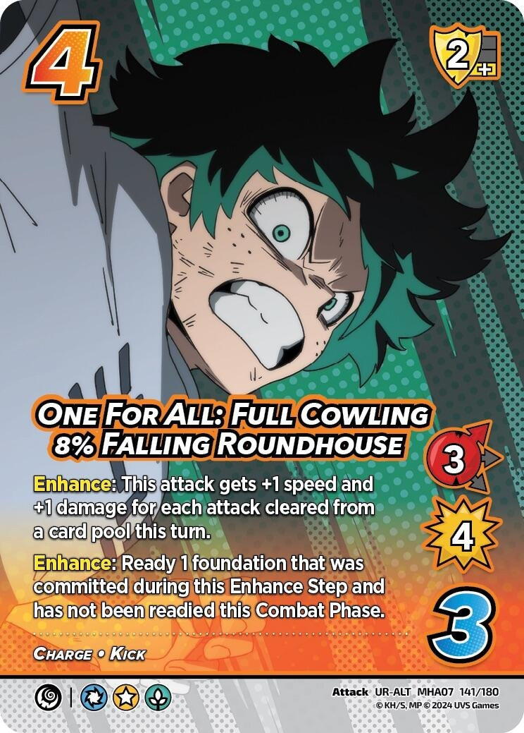 Image for One For All: Full Cowling 8% Falling Roundhouse (Alternate Art) (UniVersus: My Hero Academia: Girl Power) (141/180) - UniVersus
