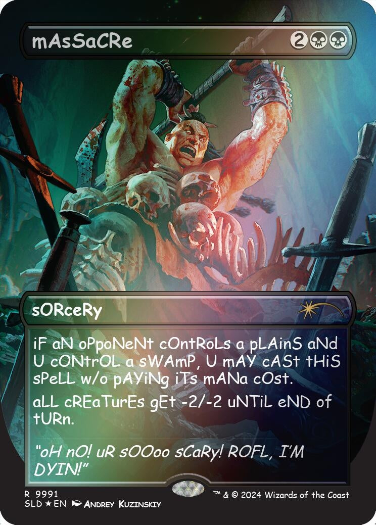 Image for mAsSaCRe (Rainbow Foil) (Secret Lair Drop Series) (9991) - Magic: The Gathering